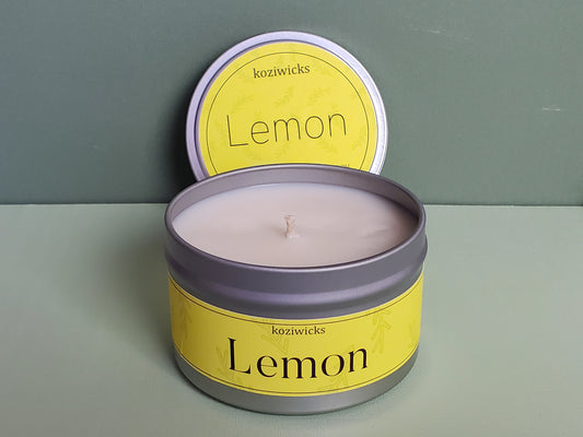 5oz lemon homemade soy candle