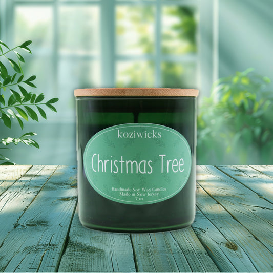 8.5 oz soy wax candle Christmas Tree