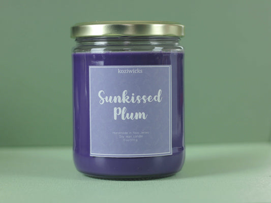 Sunkissed Plum soy wax candle