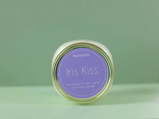 7.9oz mason jar Iris Kiss Soy Wax Candle