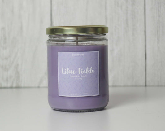 7 oz Lilac Fields Scented Soy Wax Candle