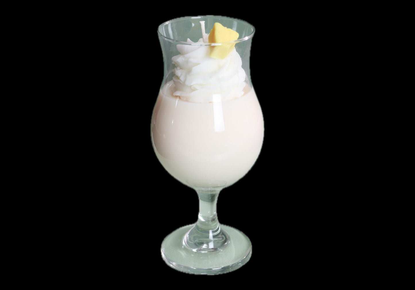 homemade Pina Colada soy drink candle