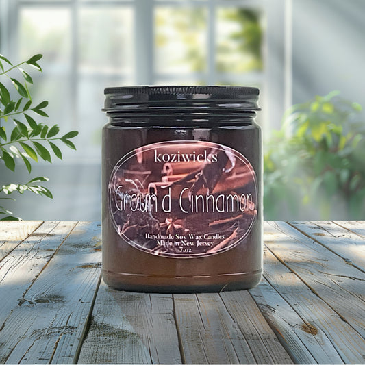 Ground Cinnamon Scented Soy Wax Candle